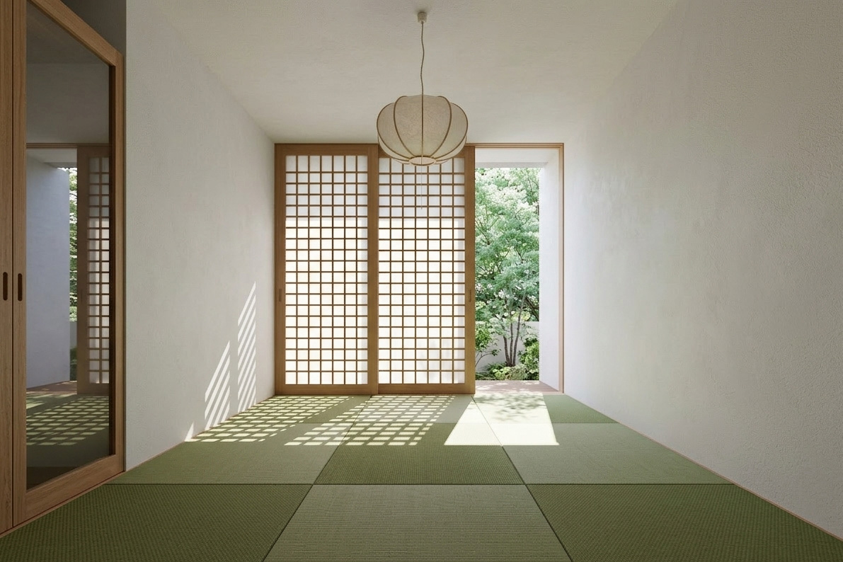 縁側とつながる6帖の和室。